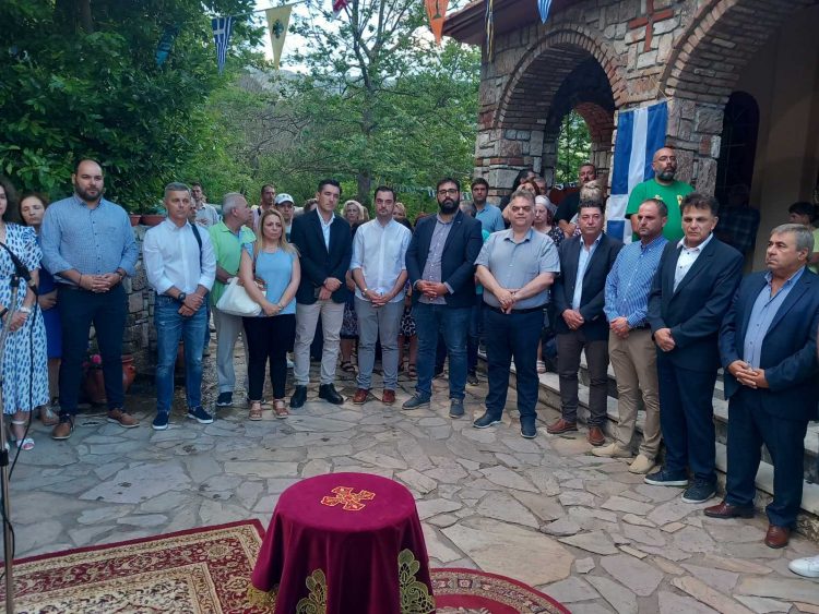 Ο Δήμαρχος Πύλης Κώστας Μαράβας στην Ιερά Μονή Αγίου Προκοπίου