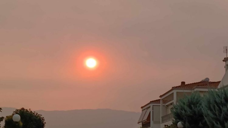 Ο καπνός από τις φωτιές σκέπασε τον Τρικαλινό ουρανό-Η Ελλάδα φλέγεται…