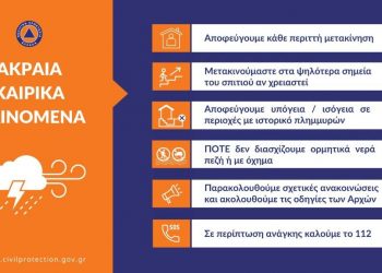 Δ. Τρικκαίων: Μέτρα προστασίας από τις καταιγίδες και απαγόρευση κυκλοφορίας