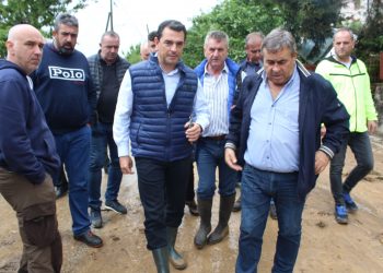 Ο Δήμαρχος Πύλης με τον Υπουργό Ανάπτυξης στις πληγείσες περιοχές