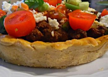 Αλμυρή τάρτα με κιμά της Έφης