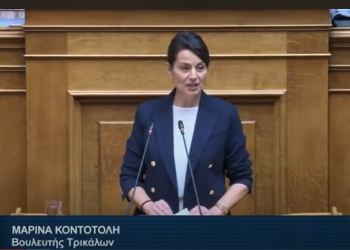 Για τους πλημμυροπαθείς η πρώτη ομιλία στη Βουλή της Μαρίνας Κοντοτόλη