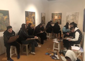 Επίσκεψη Ομάδας Μαθητών του 5ου ΓΕΛ στην Έκθεση «Ζωγραφικής Απάνθισμα»