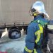 Φωτιά στα λάστιχα φορτηγού στο Κολυμβητήριο (φωτό)