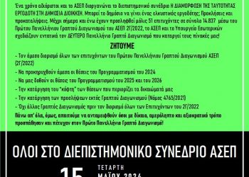 Επιτυχών σημαίνει διοριστέος