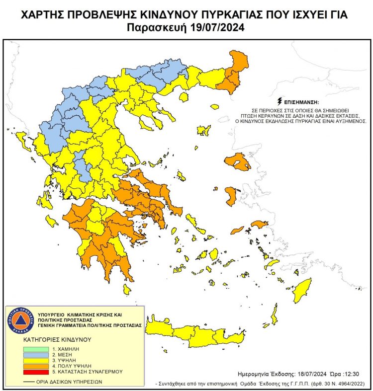 Μέχρι την Κυριακή παραμένουν οι υψηλές θερμοκρασίες – Υψηλός και ο Κίνδυνος Πυρκαγιάς