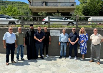 Εγκαινιάστηκε από τον Δήμαρχο Μετεώρων Λ. Αβραμόπουλο η ανακατασκευασμένη Κεντρική Πλατεία της Παναγίας