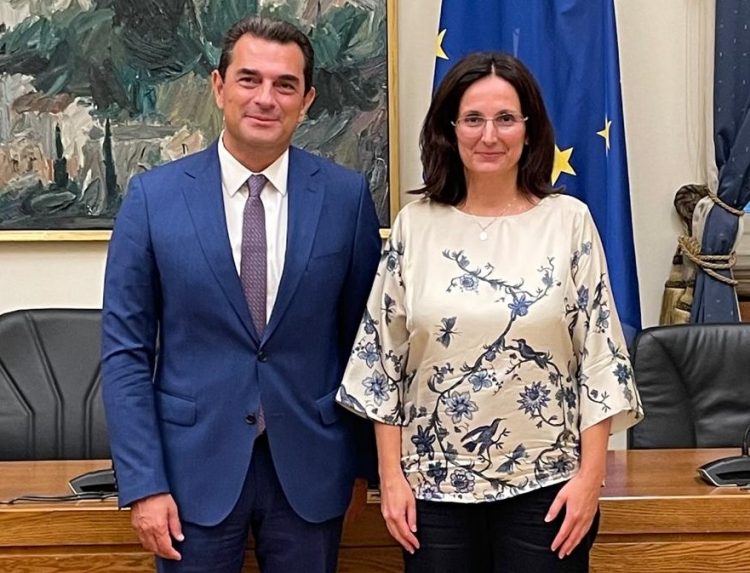 Συνάντηση του Προέδρου Ομάδας Φιλίας Ελλάδας-Σλοβενίας Κώστα Σκρέκα με την Πρέσβη της Σλοβενίας