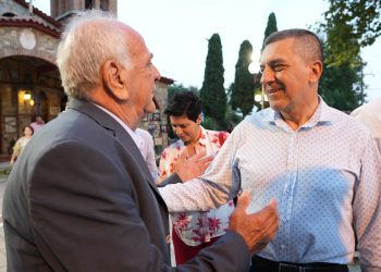 Ο Δημ. Κουρέτας στο  1ο Πανελλήνιο   Αντάμωμα  Αρβαντοβλάχων  στο Αργυροπούλι Τυρνάβου