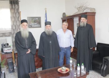 Επίσκεψη από αντιπροσωπεία της Ιεράς Μονής Αγίου Βησσαρίωνα είχε ο Δήμαρχος Πύλης