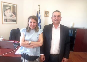 Συνάντηση Αντιπεριφερειάρχη Υγείας Βαγγ. Αποστόλου με την Υποδιοικήτρια της 5ης ΥΠΕ Μαρία Μήτσιου   