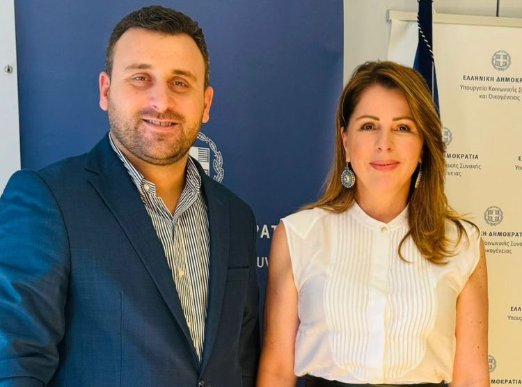Συνάντηση Δημάρχου Μετεώρων Λ. Αβραμόπουλου με την Υφυπουργό Κοινωνικής Συνοχής και Οικογένειας Κ. Παπακώστα – Παλιούρα