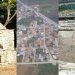 Το χωριό της Μαγνησίας με το μνημείο που έχει κατασκευαστεί όλο από ηφαιστειακό λίθο
