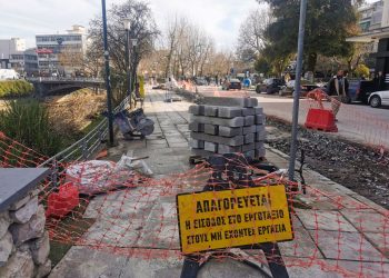 Ξεκίνησαν τα έργα και στην οδό Κανούτα για την αναμόρφωση στις όχθες του Ληθαίου