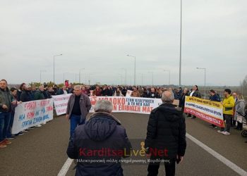 Δυναμική μάζωξη Καρδιτσιωτών αγροτών, φορέων και πολιτών στον Ε65 (ΕΙΚΟΝΕΣ)