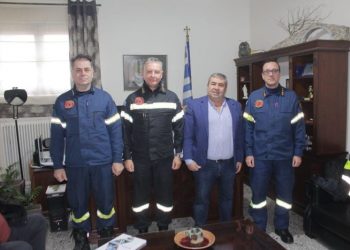 Συνάντηση του Δημάρχου Πύλης Κωνσταντίνο Μαράβα με τον νέο Διοικητή της Πυροσβεστικής Υπηρεσίας Ν. Τρικάλων  Πύραρχο κ. Ιωάννη Λιάπη