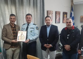 Συνάντηση Τρικαλινών Αστυνομικών με τον Διοικητή της Σχολής Αστυφυλάκων Μουζακίου