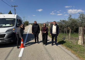 Εργασίες διαγράμμισης στο οδικό δίκτυο της Π.Ε. Τρικάλων