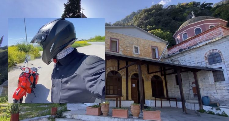 Λαρισαίος ταξίδεψε με vespa μέχρι το Άγιο Όρος – Έκανε εκεί Ανάσταση (ΒΙΝΤΕΟ)