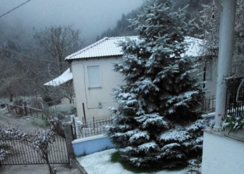 Απριλιάτικο χιονάκι στα ορεινά της Καρδίτσας – Κατακόρυφη πτώση της θερμοκρασίας σε όλο το νομό (ΕΙΚΟΝΕΣ)