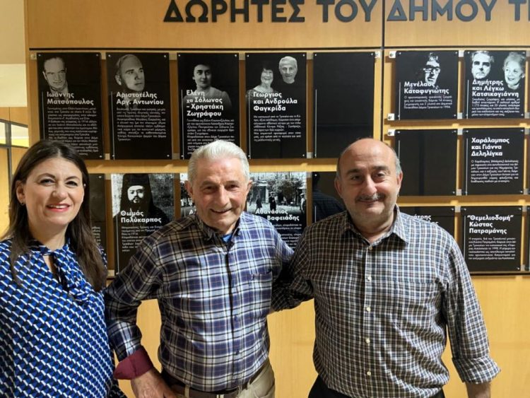Τον μεγάλο δωρητή των Τρικάλων Γιώργο Φαγκρίδα υποδέχθηκε ο Δήμαρχος Τρικκαίων Νίκος Σακκάς