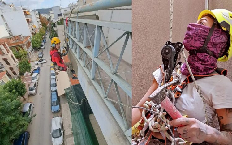 Η Βολιώτισσα Αγγελική είναι η πρώτη εναερίτισσα οικοδόμος στην Ελλάδα (ΕΙΚΟΝΕΣ)