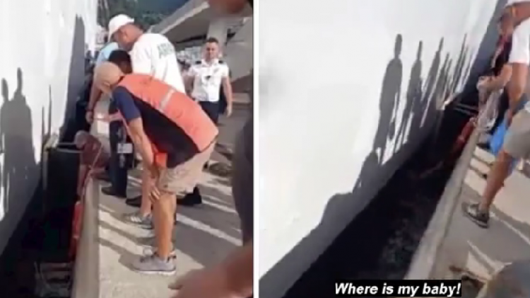 «Πού είναι το μωρό μου;»: Μητέρα ουρλίαζει όταν το μωρό της πέφτει πέφτει σε κενό στο λιμάνι
