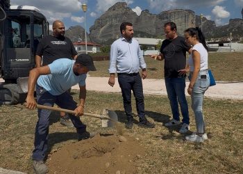 Συνεχίζονται οι εργασίες αναβάθμισης του Δημοτικού Πάρκου Καλαμπάκας «Χρ. Σινάνης»-Αυτοψία Αβραμόπουλου