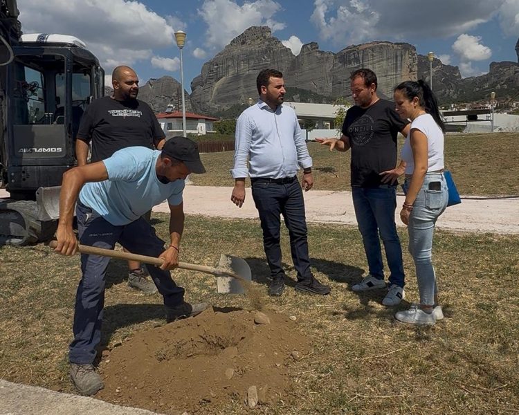 Συνεχίζονται οι εργασίες αναβάθμισης του Δημοτικού Πάρκου Καλαμπάκας «Χρ. Σινάνης»-Αυτοψία Αβραμόπουλου