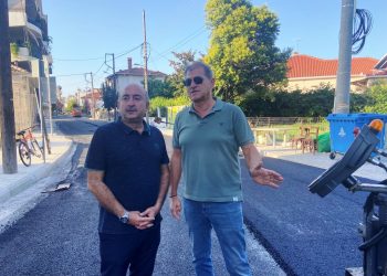 Στην οδό Ματαραγκιώτου συνεχίζει την ασφαλτόστρωση ο Δήμος Τρικκαίων