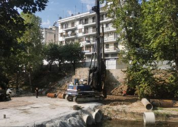 Πρώτη πασσαλόπηξη στη γέφυρα Μαρούγγαινας από τον Δήμο Τρικκαίων