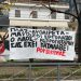 Πανό του Ρουβίκωνα στην κεντρική πλατεία Καλαμπάκας για τον Ασπροπόταμο
