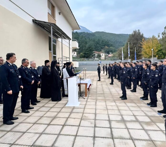 Τελετή Αγιασμού στη Σχολή Δοκίμων Αστυφυλάκων Μουζακίου (ΕΙΚΟΝΕΣ)