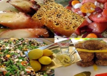Χταπόδι ξιδάτο, πατατοσαλάτα, φασόλια πιάζ, λαγάνα και γλυκό λεμόνι -Ένα ολοκληρωμένο μενού από την φίλη μας Μαίρη Καρακασίδη