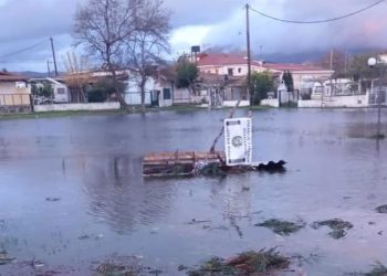 Δείτε φωτογραφίες από τα Μεσάγγαλα: Σε “πισίνα” μετατράπηκε η περιοχή – Τα… απόνερα της Κακοκαιρίας Byron