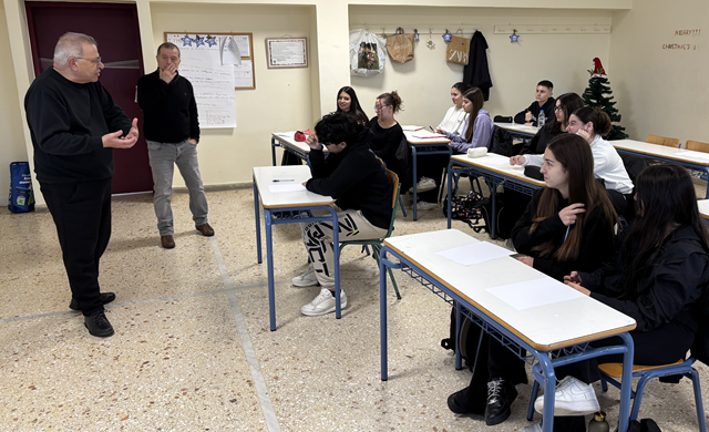 Το 5ο Γυμνάσιο υποδέχθηκε τον Γιώργο Πολυμενάκο
