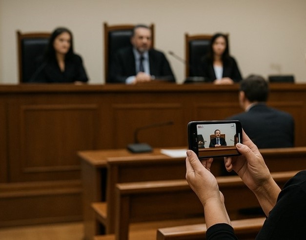 Του κατέσχεσαν το κινητό γιατί βιντεοσκοπούσε κρυφά την δίκη