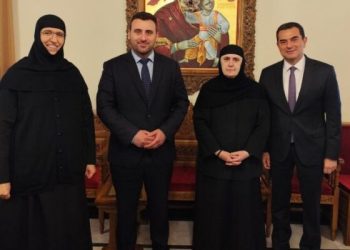 Κώστας Σκρέκας και Λευτέρης Αβραμόπουλος ευχήθηκαν στη Γερόντισσα Χριστονύμφη