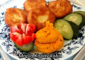 Κροκέτες κοτόπουλου με πουρέ καροτιού