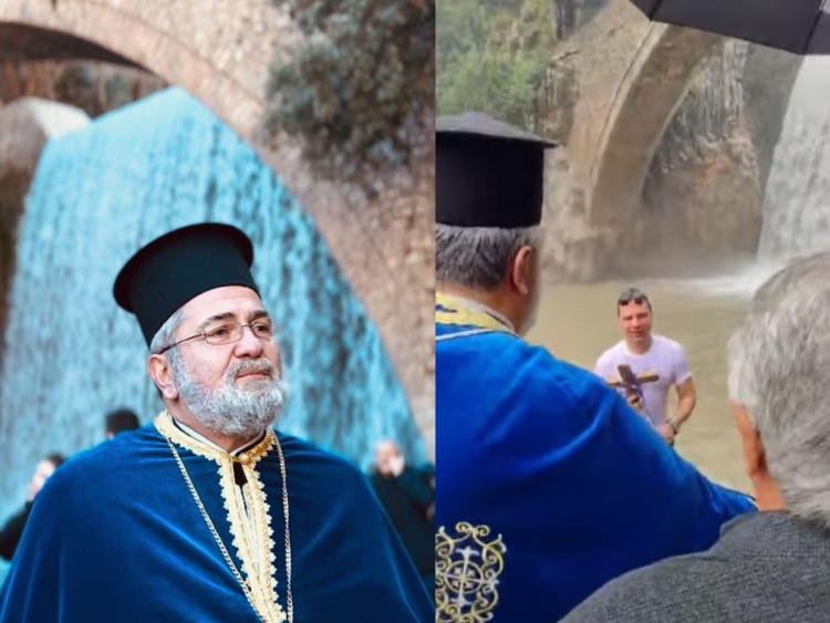 Πύλη: Η εντυπωσιακή ρίψη του Τιμίου Σταυρού στους διπλούς Καταρράκτες της Παλαιοκαρυάς (ΕΙΚΟΝΕΣ – ΒΙΝΤΕΟ)