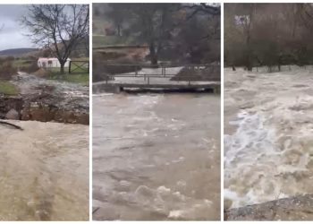 «Φούσκωσαν» ρέματα και ποτάμια στα ορεινά της Καλαμπάκας – Κλειστός ο “Πόρος” στον Γάβρο (ΕΙΚΟΝΕΣ – ΒΙΝΤΕΟ)