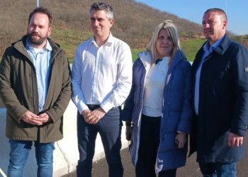 Στα εργοτάξια του Βόρειου Τμήματος του Ε65 ο Υπουργός Υποδομών και Μεταφορών Χρίστος Δήμας (ΕΙΚΟΝΕΣ)