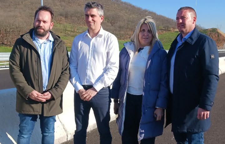 Στα εργοτάξια του Βόρειου Τμήματος του Ε65 ο Υπουργός Υποδομών και Μεταφορών Χρίστος Δήμας (ΕΙΚΟΝΕΣ)