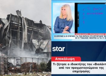 Τι ζήτησε ο ιδιοκτήτης της Βιολάντα από τον πραγματογνώμονα που έβαλε η επιχείρηση