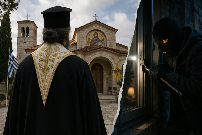 Διέρρηξαν το σπίτι ιερέα την ώρα που έψελνε τους Χαιρετισμούς