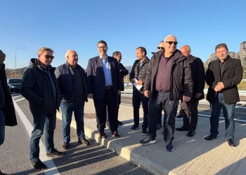Στη γέφυρα της Διάβας οι υφυπουργοί Θανάσης Κοντογεώργης και Κώστας Κατσαφάδος (ΕΙΚΟΝΕΣ)