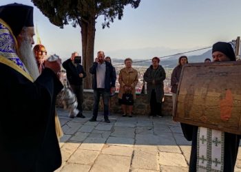 Στον Ι.Ν. Κοιμήσεως Θεοτόκου Καλαμπάκας η Ιερά Εικόνα της Σταυρώσεως του Χριστού από την Ι.Μ. Βαρλαάμ (ΦΩΤΟ)