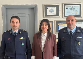 Συνάντηση της Μαρίνας Κοντοτόλη με τον νέο Αστυνομικό Διευθυντή Τρικάλων Αθανάσιο Καππά