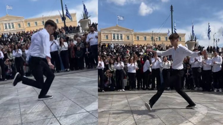 Το ζεϊμπέκικο στο Σύνταγμα από τον λεβέντη μαθητή που έγινε viral (BINTEO)