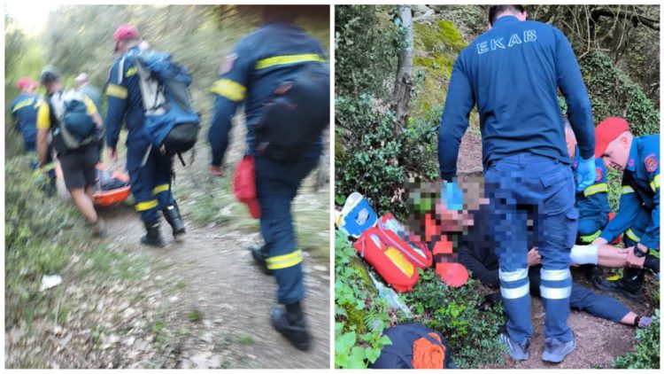 Καλαμπάκα: Επιχείρηση διάσωσης τραυματισμένου τουρίστα στο μονοπάτι του Αγίου Πνεύματος